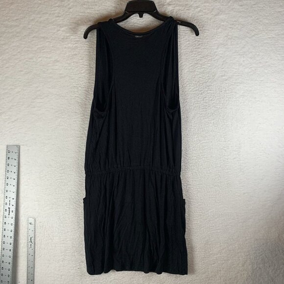 Calvin Klein Swim Cover-Up Women's L/XL Black Rayon Surplice Neck Racerback 9862 - Picture 8 of 10